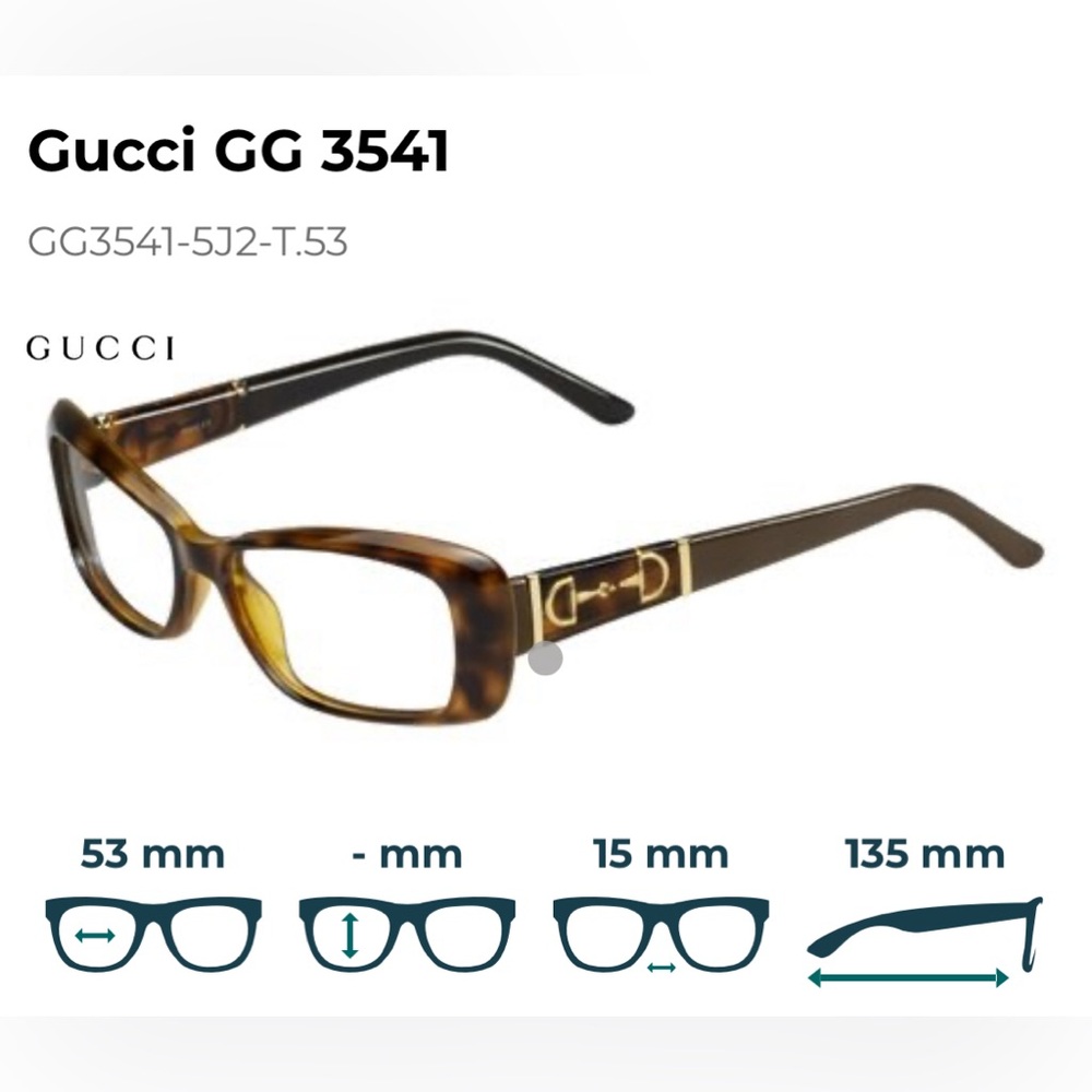 💎Gucci Glasses in Black with Gold Accents💎 - Picture 5 of 5